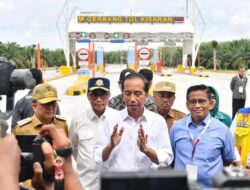 Presiden Joko Widodo, Meresmikan Jalan Tol Trans Sumatera.