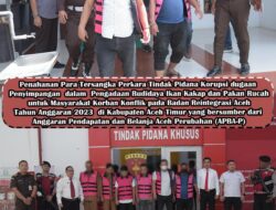 Kejaksaan Tinggi Aceh, Lakukan Penahanan 6 Tersangka Perkara Tindak Pidana Korupsi.