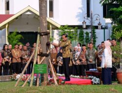 Kegiatan Penanaman Pohon di Halaman Tengah Istana Kepresidenan Jakarta