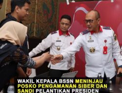 Wakil Kepala BSSN Meninjau Posko Pengamanan Siber dan Sandi Pelantikan Presiden dan Wakil Presiden 2024
