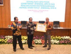 Setjen DPR RI Terima Penghargaan di Bidang P4GN