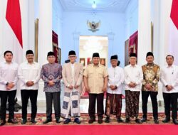 Presiden Prabowo Subianto, Menerima Kunjungan Pengurus Besar Nahdlatul Ulama di Istana Merdeka.