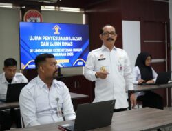 Kakanwil Kemenkum Aceh Tinjau Langsung Pelaksanaan Ujian Penyesuaian Ijazah dan Ujian Dinas.