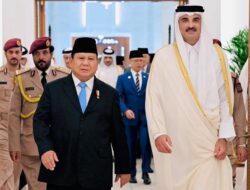 Sheikh Tamim Bin Hamad Al-Thani, Sambut Kedatangan Presiden Prabowo Subianto di Istana Amiri Diwan Qatar.