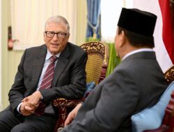 Presiden Prabowo Subianto Menerima Kunjungan Bill Gates di Istana Merdeka Jakarta.