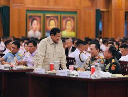 Presiden Prabowo Subianto Resmikan Kampus Bhinneka Tunggal Ika Universitas Pertahanan (Unhan) di Komplek Universitas Pertahanan Bogor.