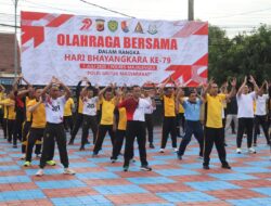 Semarak Hari Bhayangkara ke-79, Polres Majalengka Gelar Olahraga Bersama