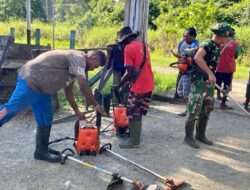 Sinergi Satgas Yonif 131/Brajasakti Dengan Warga Perbatasan Papua Melalui Budaya Gotong Royong