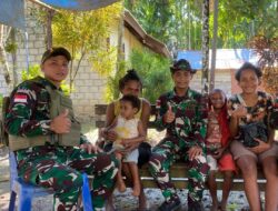 Sentuhan Hati Satgas Yonif 131/Brajasakti di Perbatasan Papua