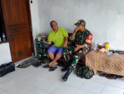 Serda Ichsan, Ngobrol Santai Dengan Pak RT, Untuk Eratkan Silaturahmi.