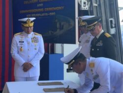 Kasal Pimpin Peresmian dan Pengukuhan Komandan KRI Brawijaya-320 di Italia
