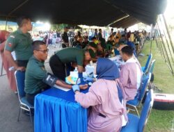 Prajurit Kodim 0617/Majalengka Ikuti Donor Darah di Lanud S. Sukani, Peringati Hari Bhakti TNI AU ke-78