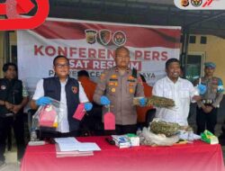 Polres Abdya Gelar Kegiatan Konferensi Pers Sat Reskrim dan Sat Narkoba, Ungkap Kasus selama Bulan Januari s/d Bulan Juli 2025