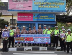 Gelar Operasi Patuh Lodaya 2025, Satlantas Polres Majalengka Berikan Himbauan Kepada Pengendara