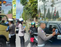 Dalam Rangka Operasi Patuh Seulawah 2025 Satlantas Polres Bener Meriah Gencarkan Sosialisasi Keselamatan Lalu Lintas, Bagikan Brosur ke Pengendara