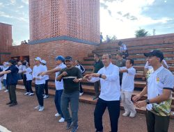 Wakapolres Majalengka Hadiri Senam Pagi Bersama Dalam Rangka Roadshow KPK RI