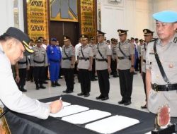 Kapolres Aceh Timur Pimpin Sertijab Kabag, Kasat, Kasi, Kapolsek dan Pelantikan Kasipropam