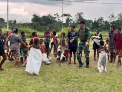 Keceriaan Bersama Satgas Yonif 131/Brajasakti di Perbatasan Papua