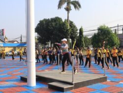 Jaga Kebugaran Tubuh, Polres Majalengka Laksanakan Senam Pagi
