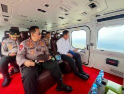 Kapolri Pantau Titik Api Via Udara, Cek Kesiapan Penanganan Karhutla di Riau