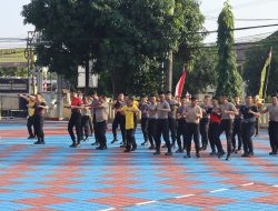 Jumat Sehat Personil Polres Majalengka Senam Aerobik Untuk Jaga Kebugaran Tubuh