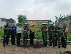 Tim Wasev TMMD Reguler ke-125 Kodim 0735/Surakarta Tanam Pohon Bersama, Sukseskan Ketahanan Pangan