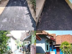 Realisasikan Dana Desa Tahap 2, Pemdes Panyingkiran Laksanakan Pekerjaan Hotmix Jalan Lingkungan/Gang di Blok Kenanga dan Mawar.