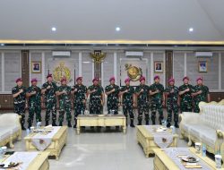 Danpasmar 1 Laporkan Kenaikan Pangkat Brigjen TNI (MAR) Kepada Pangkormar