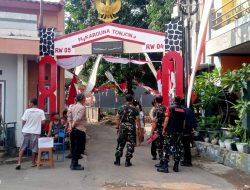 Sinergi TNI-Polri-Pemerintah Kecamatan Majalengka, Ramaikan Penilaian Lomba Hias Gapura Meriahkan HUT RI
