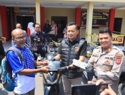 Polres Majalengka Serahkan Kendaraan Hasil Curian kepada Pemiliknya