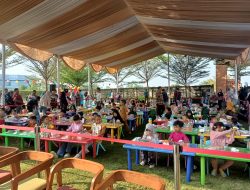 Danramil Kertajati Dukung Kreativitas Anak Lewat Lomba Melukis Terakota Piala Bupati Majalengka di Metland Smara