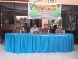 Upaya Jaga Kamtibmas, Bhabinkamtibmas Polsek Jatiwangi Berikan Arahan Kepada Anggota Linmas