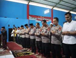 Polres Majalengka Gelar Sholat Ghoib Doakan Pengemudi Ojol yang Meninggal Dunia Aksi Demo