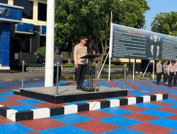 Pimpin Apel Pagi, Wakapolres Majalengka Ucapkan Terimakasih Atas Pengamanan Aksi Unras
