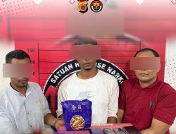 Penggerebekan di Batur Bata, Polres Aceh Utara Amankan 852 Gram Sabu dan Tiga Pria.
