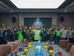 Polantas Menyapa Bersama Komunitas Ojek Online, Kakorlantas Ingatkan Keselamatan di Jalan Utama