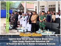 Kapolres Bener Meriah Hadiri Wisuda Akbar dan Peletakan Batu Pertama Masjid Pesantren Nurul Qari Al-Manduri