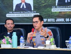 Kapolda Jambi Hadiri Rapat Pendeta HKBP Distrik XXV Jambi