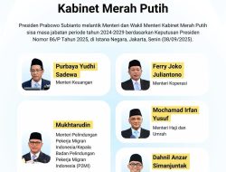 Menteri dan Wakil Menteri Baru Kabinet Merah Putih