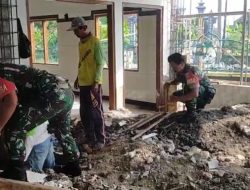 Babinsa dan Warga Gotong Royong Renovasi Masjid, Wujudkan Tempat Ibadah yang Nyaman
