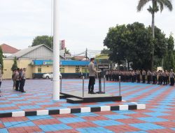 Polres Majalengka Gelar Apel Pengamanan Unras Buruh Dari SP/SB DPC FS PMI Majalengaka