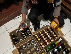Unit Patroli Sat Samapta Polres Majalengka Amankan 67 Minuman Keras/Berakohol Saat Patroli Malam