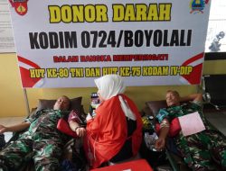 Jelang HUT TNI ke-80, Kodim 0724/Boyolali Gelar Donor Darah untuk Kemanusiaan