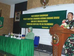 Pertemuan Gabungan Persit KCK Cabang XXVIII Kodim 0617/Majalengka, Dandim Tekankan Peran Istri Prajurit