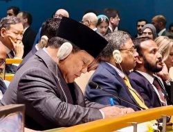 Presiden Prabowo Subianto Menyampaikan Pidato Konferensi Internasional Tingkat Tinggi
