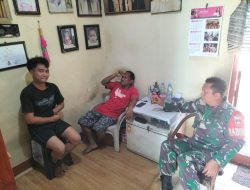 Guna Mempererat Hubungan Baik dengan Warga Binaan Babinsa Kemlayan Laksanakan Komsos.