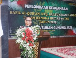 Puncak Lomba Hadroh tutup Rangkaian lomba Keagamaan dalam rangka HUT Ke-80 TNI di Korem 063/SGJ