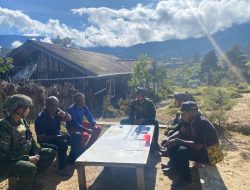Satgas Yonif 700/WYC Pos Gome Gelar Anjangsana, Kepala Distrik Tegaskan Gome Jadi Pusat Pemerintahan dan Ekonomi