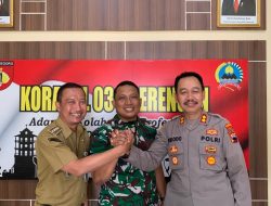 Sinergi untuk Negeri, Kapolsek & Camat Serengan Beri Ucapan HUT TNI ke-80 ke Koramil 03/Serengan.*