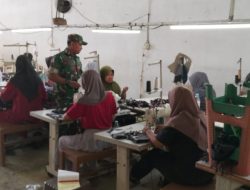 Babinsa Berikan Pendampingan dan Dukungan kepada UMKM Konveksi Pakaian